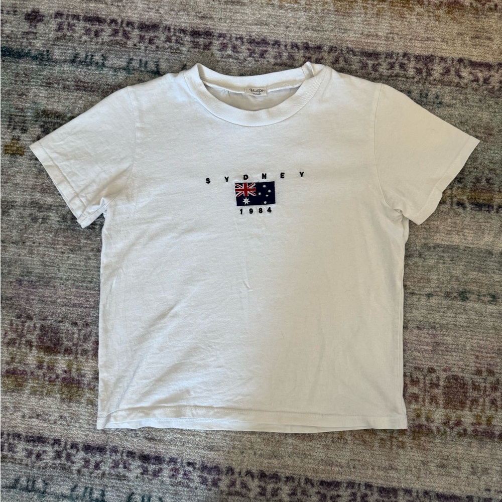 White Baby Tee with Sydney 1984 Design